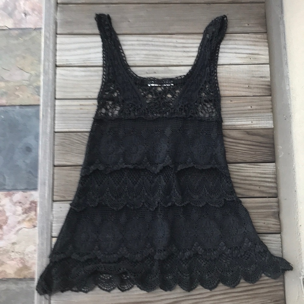 Anthropologie Laffaire layered lace tank (unlined)